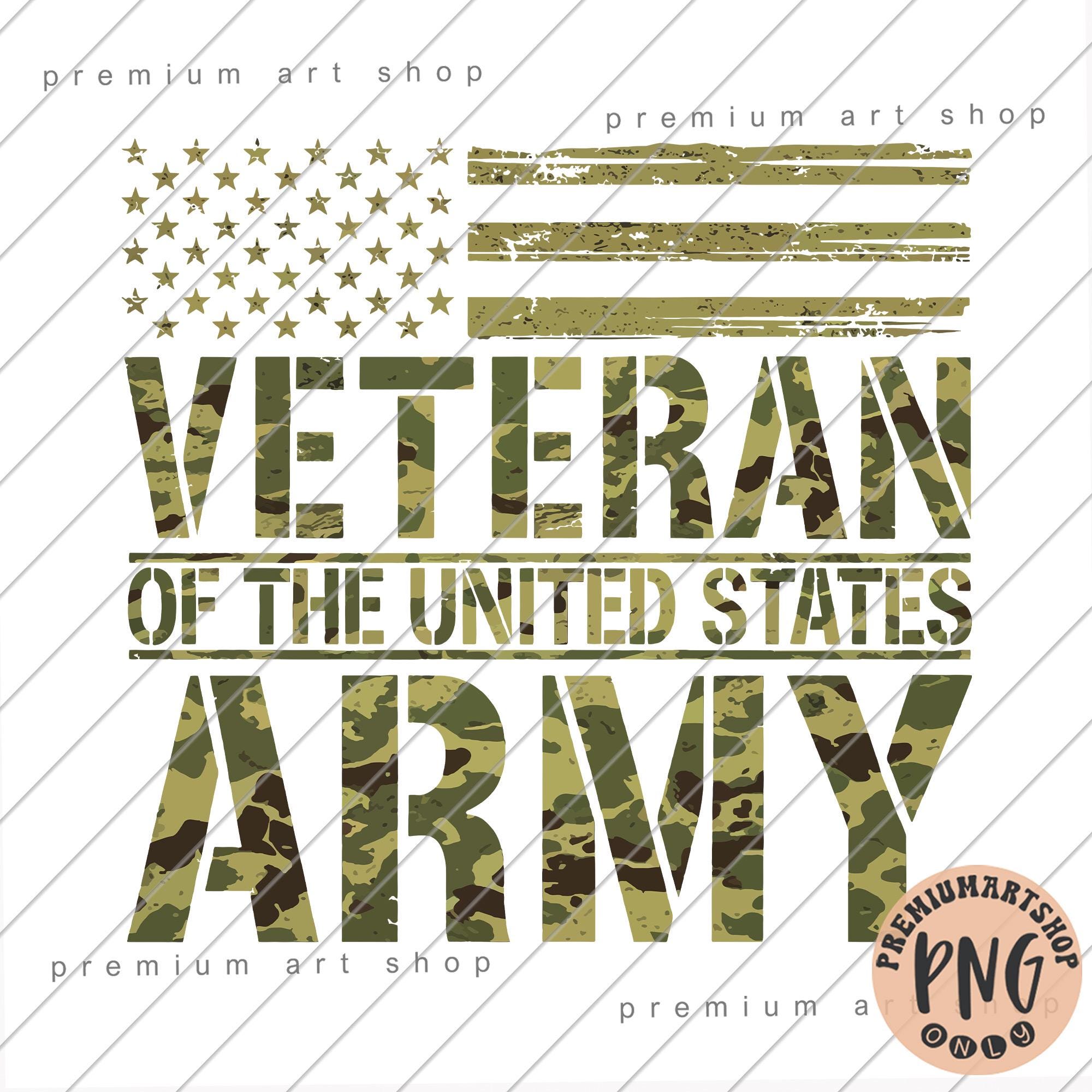 Veteran Of The United States Army Png, Camouflage US Flag Veteran Png, United States Veteran Png, Veteran's Day Png, US Military Sublimation