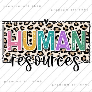 Human Resources Leopard PNG, HR Squad Sublimation Design Download, HR Human Resources Sublimation Design Download