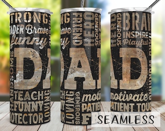 Dad Tumbler PNG: Father's Day Sublimation Design (Digital Download)