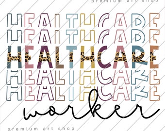 Healthcare Worker PNG: Sublimation Design (Digital Download)