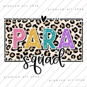 Para Squad PNG, Paraprofessional PNG, Para Leopard-sublimatieontwerp downloaden, Para Life png, Para Gift, Teacher's Aid png