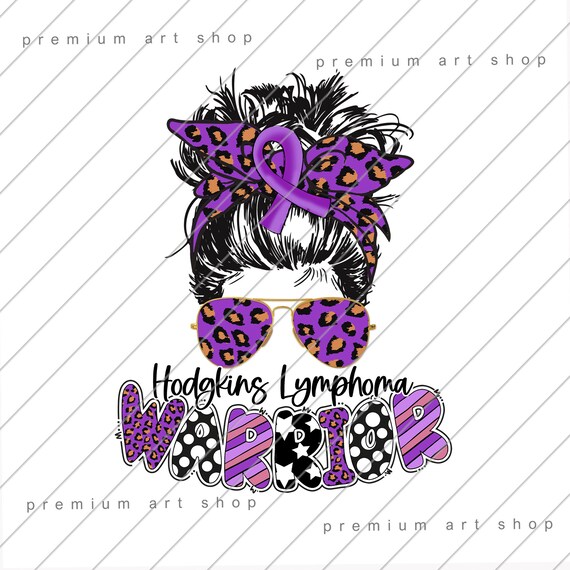 Sweat-shirt "Hodgkins Lymphoma Warrior" - Division Lymphome Hodgkin - Ruban Violet - Hommage Aux Patients Et Aux Vétérans - 6