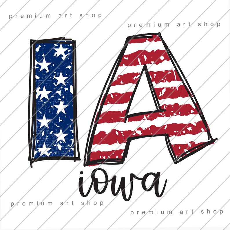 Iowa 4th of July PNG Iowa PNG Distressed American Flag Iowa Etsy