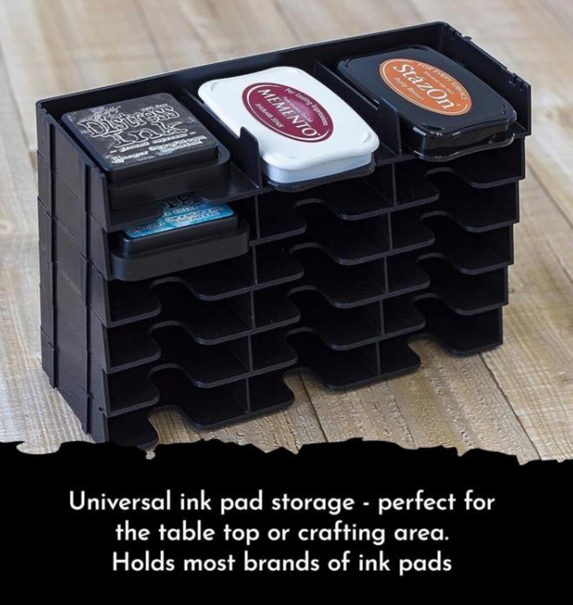 Stackable Ink Pad Storage Spectrum Noir Ink Pad Storage System - Holds 18 Inkpads, Fully ...