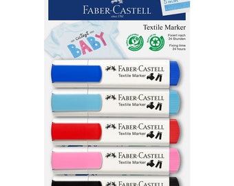 Marqueurs textiles Faber Castell - Single ou Multipack dans de nombreuses couleurs !