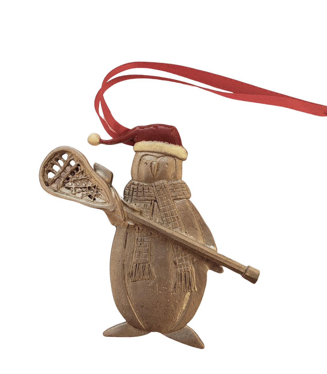 Lacrosse Penguin Christmas Ornament Lacrosse Player Lacrosse Etsy