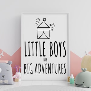 Little Boys Have Big Adventures SVG File voor Cricut, Beste Idee Cadeau voor Baby Shower, Boerderij Kwekerij Decor, Porch Sign svg, Nursery Decor