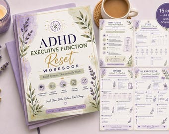 ADHD Executive Function Workbook, ADHD Reset Planner, Focus & Organization Printable