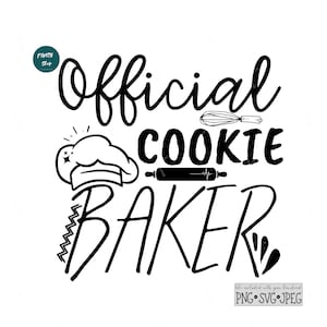 Official Cookie Baker SVG file for Cricut, Pot Holder svg, Funny Christmas Quote svg for cut, Holiday Baking Team Svg, Mom Christmas Svg