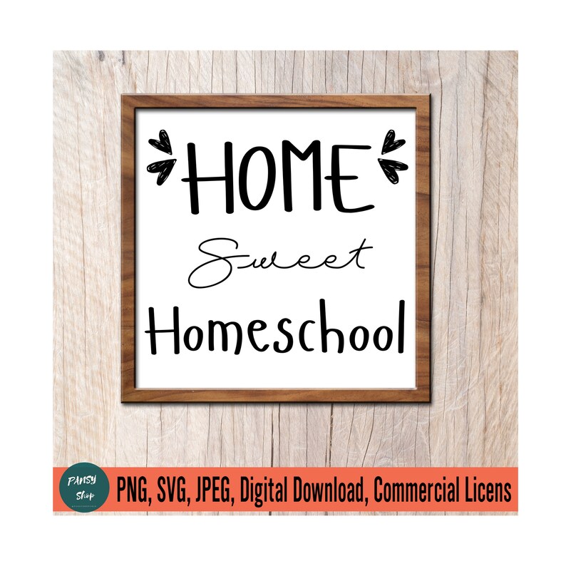 Home Sweet Homeschool Svg File Cutting File Canvas Print - Etsy