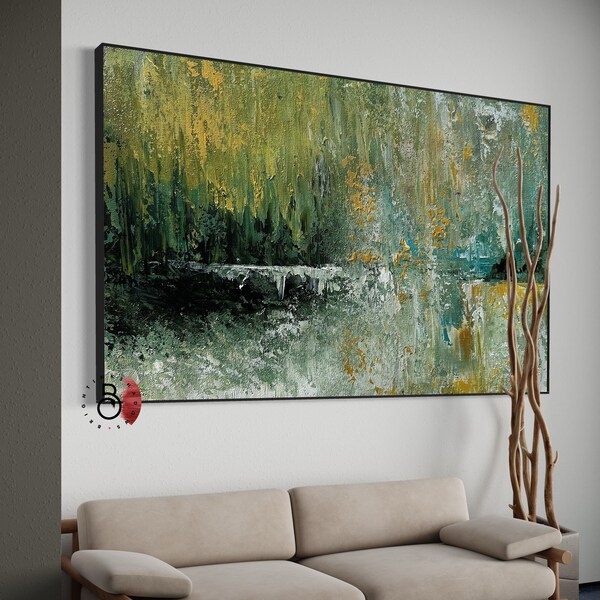 Abstract Painting on Canvas, Stretched and Unstretched Canvas, Framing Options Available. 100% Original