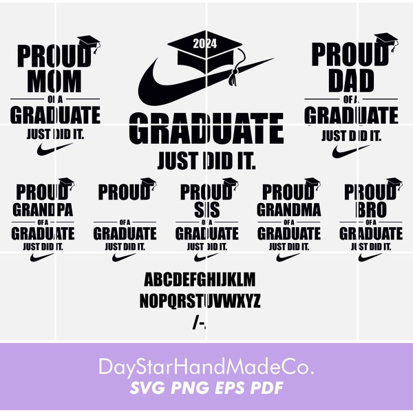 Graduate of 2024 Svg Cut File. Proud Mom. Proud Dad. Proud Family T-shirt Design Bundle. Png Svg File. Senior Vector Design. Class of 2024.