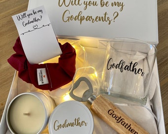Godparent Gift, Godparent Proposal, Will You Be My Godparents?, Personalised Godparents Proposal Box, Godmother Gift, Godfather Gift