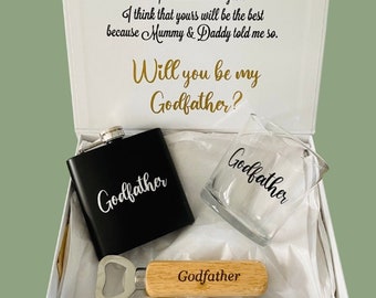 Will You Be My Godfather?, Will You Be My Godparents?, Baby Reveal Box, Godparents Proposal Box, Baby Announcement, Godfather Gift