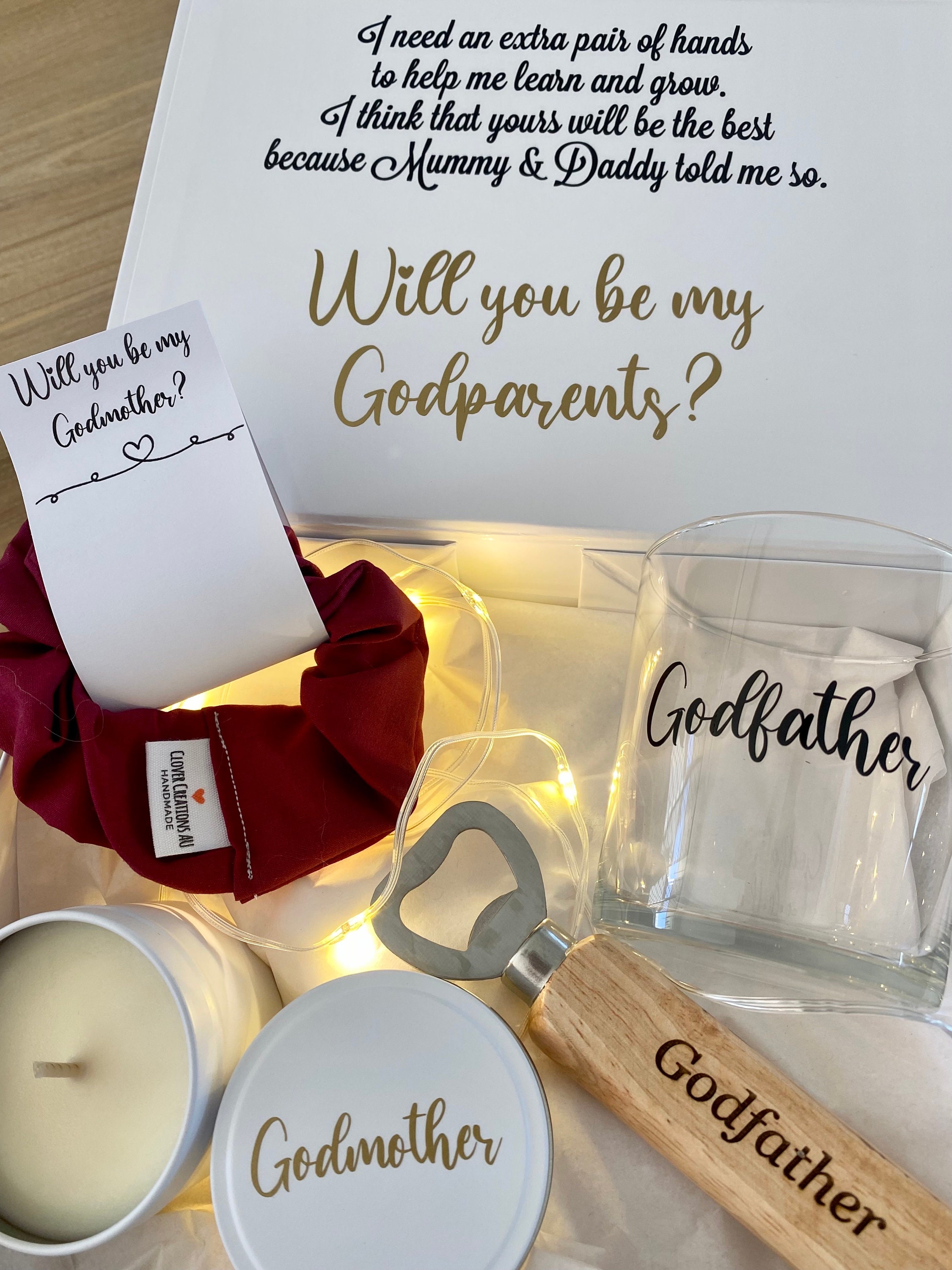 Godparents Proposal Gift | Godmother Godfather Presents By Mermaid Marys