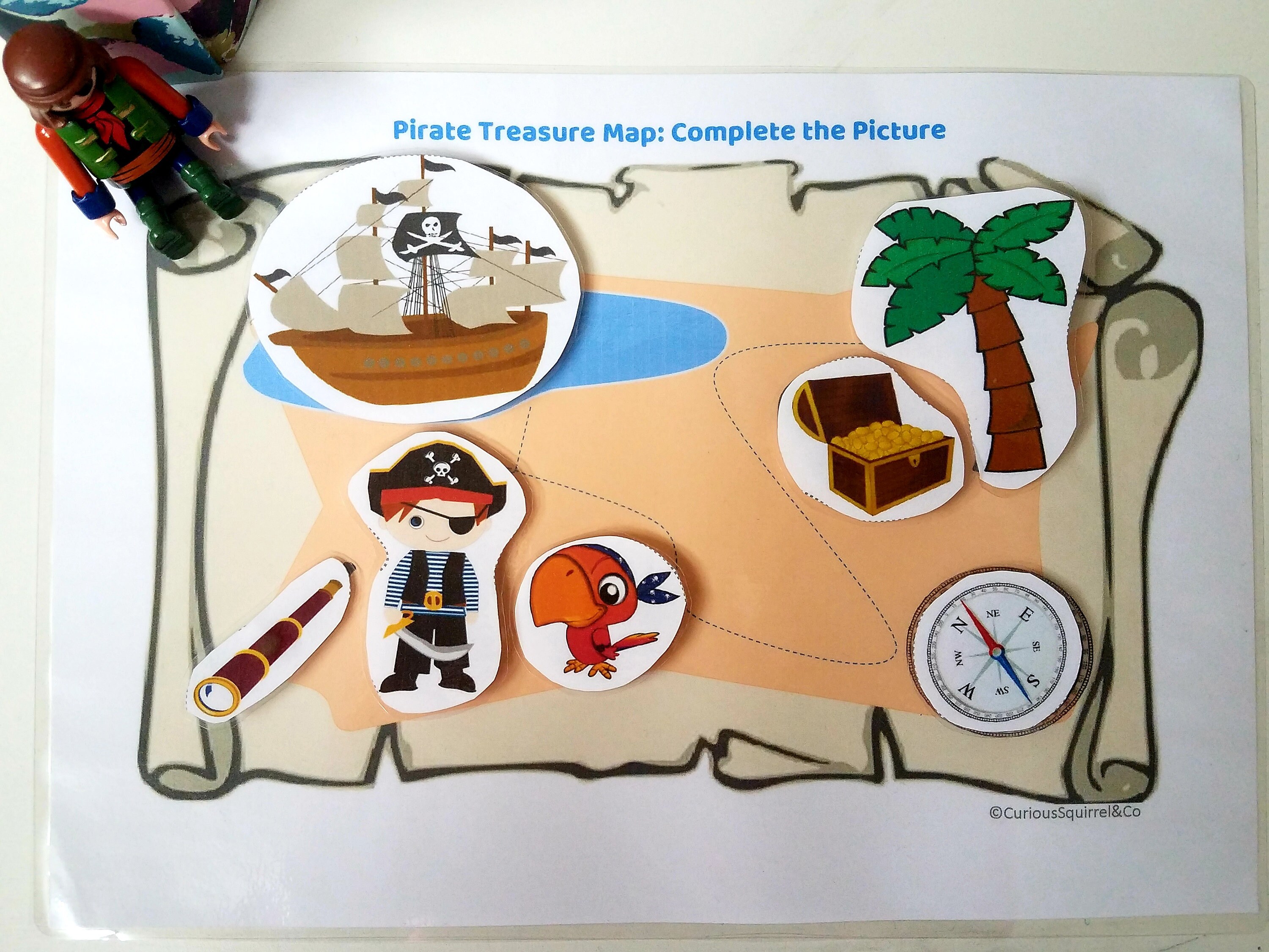 pirates treasure map busy book printable preschool printable etsy