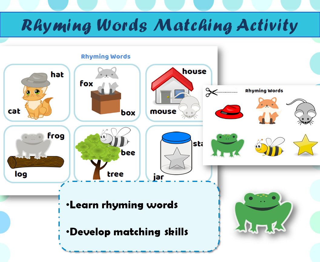 Rhyming Words Busy Book Printable Preschool Printable Home Etsy
