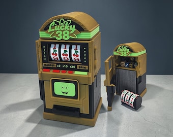 MTG Fallout Inspired Lucky 38 Slot Machine Deck Box, 100 Sleeved Card Holder Deck Box