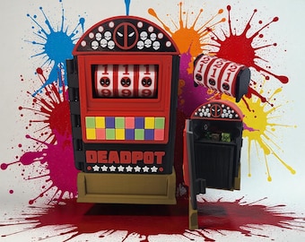 Deadpool Slot Machine Deck box | MTG | 100 card | EDH | Commander | Magic the Gathering | Pokemon | Yugioh | Digimon | Lorcana | One Piece