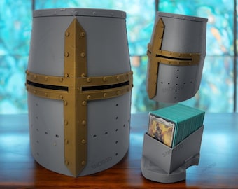 MTG Knight Helm Deck box for EDH | Commander | Magic the Gathering | 100+ card Box | Snoo3d