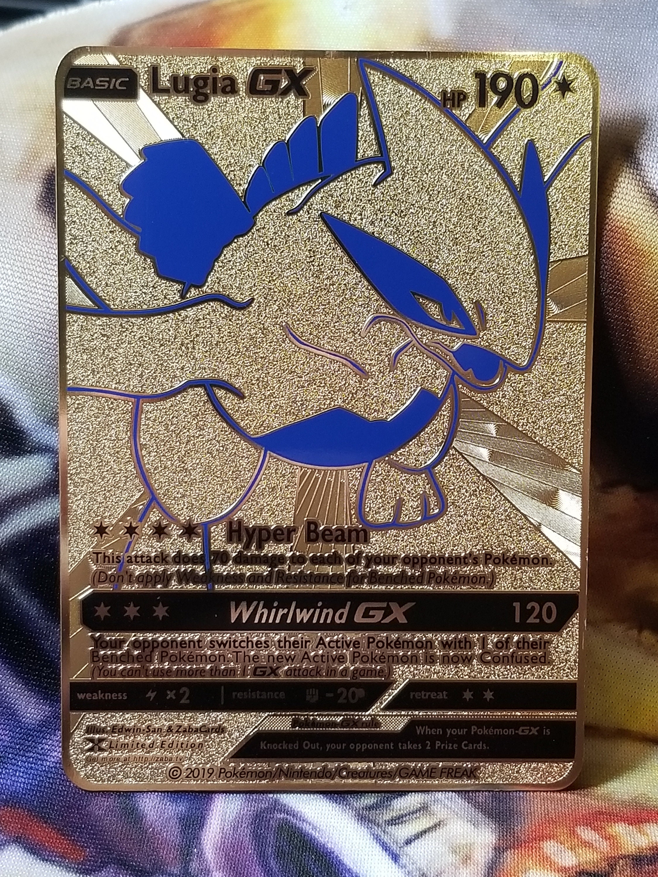 Shadow Lugia GX Gold Metal Pokemon Card -  Portugal