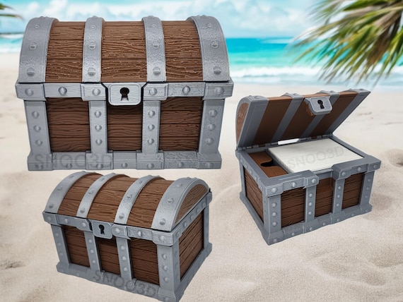 MTG Treasure Chest Deck box for EDH | Commander | Magic the Gathering |  100+ card Box | Snoo3d