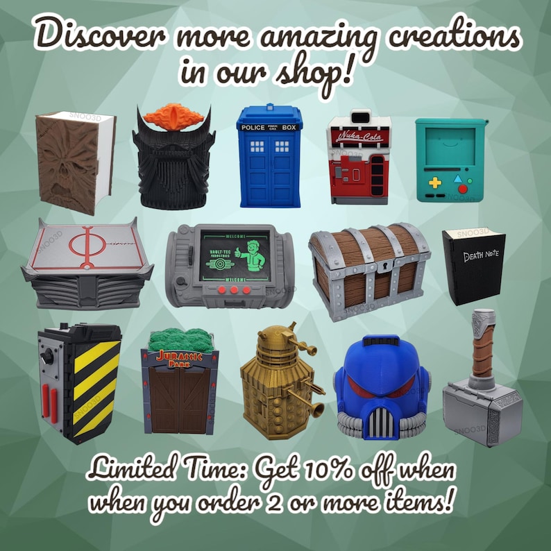 Fallout Pipboy Deck box 100 + card | MTG | EDH | Commander | Magic the Gathering | Snoo3d image 4
