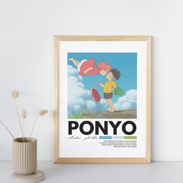 Set of 12 Ponyo Movie Posters - Studio Ghibli Digital Prints