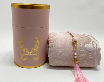 Islamic Prayer Rug Gift Set: Pearl Tesbih, Eid Muslim Gift