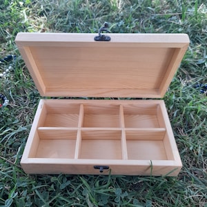 Personalized Wooden Jewelry Box: Engraved Keepsake, 6 Compartments