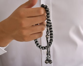 Handmade 999 Sterling Silver Kazaziye Tesbih: Islamic Prayer Beads