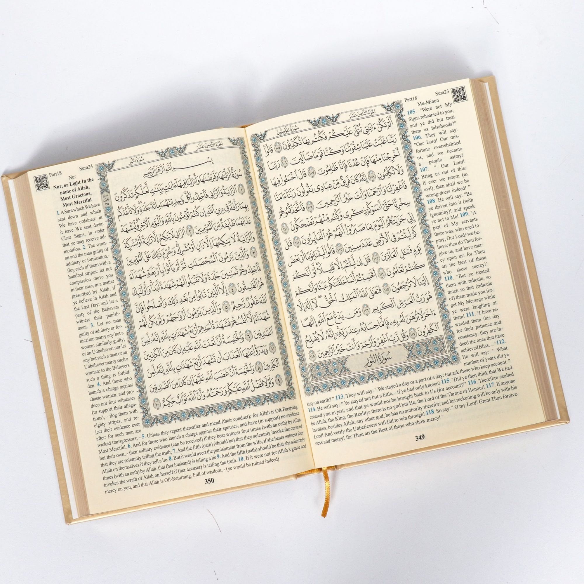 White Quran With English Translation: Arabic-english, Thermo