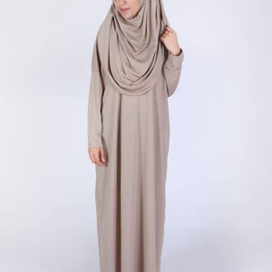 Gebetskleidung Einteiler für Frauen, Frauen Abaya, Frauen Burqa, Muslimisches Gebetskleid, Khimar Niqab, Geschenke für Sie, Hijab Gebetskleid Cream Color