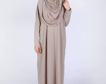One Piece Prayer Dress for Women - Comfortable Modest Abaya for Daily Prayer
