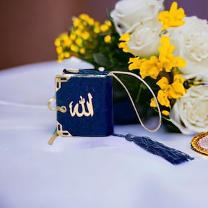 Mini Size Quran Covered With Velvet, Car Accessory Can Be Hung on the Mirror, Small Arabic Quran. Car Gift for Muslims