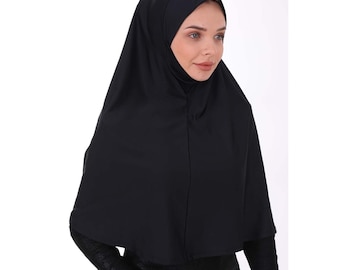 Jersey Prayer Headscarf: One Piece Non-Slip Hijab