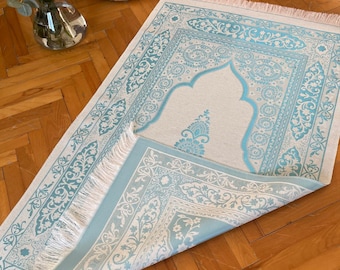 Alfombra de oración musulmana portátil y delgada – Ideal para viajes, Sejadah de 120 x 70 cm