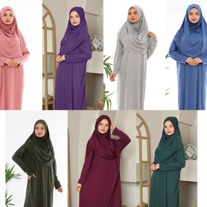 Gebetskleidung Einteiler für Frauen, Frauen Abaya, Frauen Burqa, Muslimisches Gebetskleid, Khimar Niqab, Geschenke für Sie, Hijab Gebetskleid Bild 9