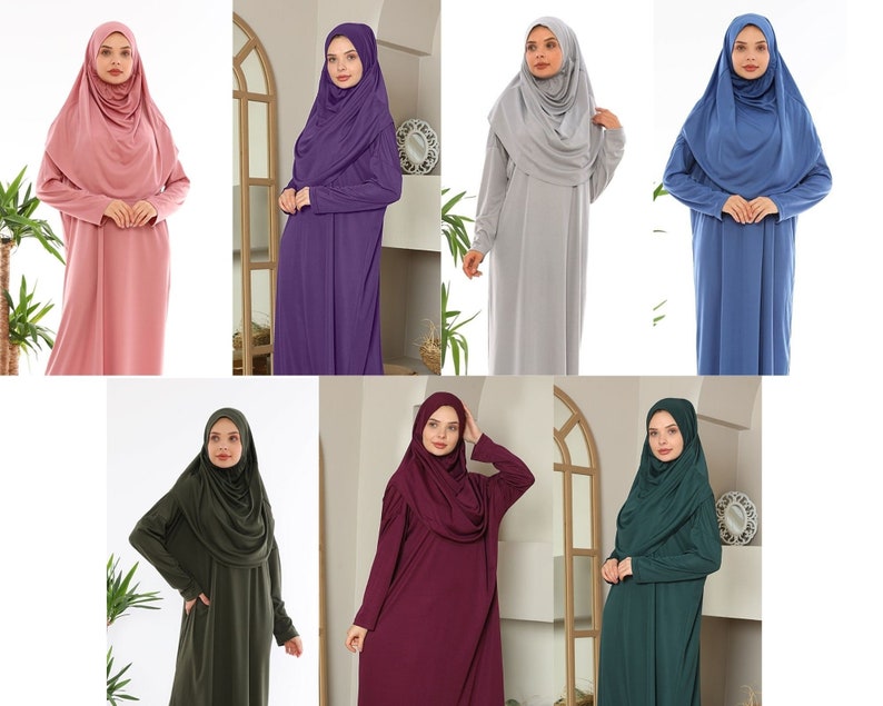 Gebetskleidung Einteiler für Frauen, Frauen Abaya, Frauen Burqa, Muslimisches Gebetskleid, Khimar Niqab, Geschenke für Sie, Hijab Gebetskleid Bild 9