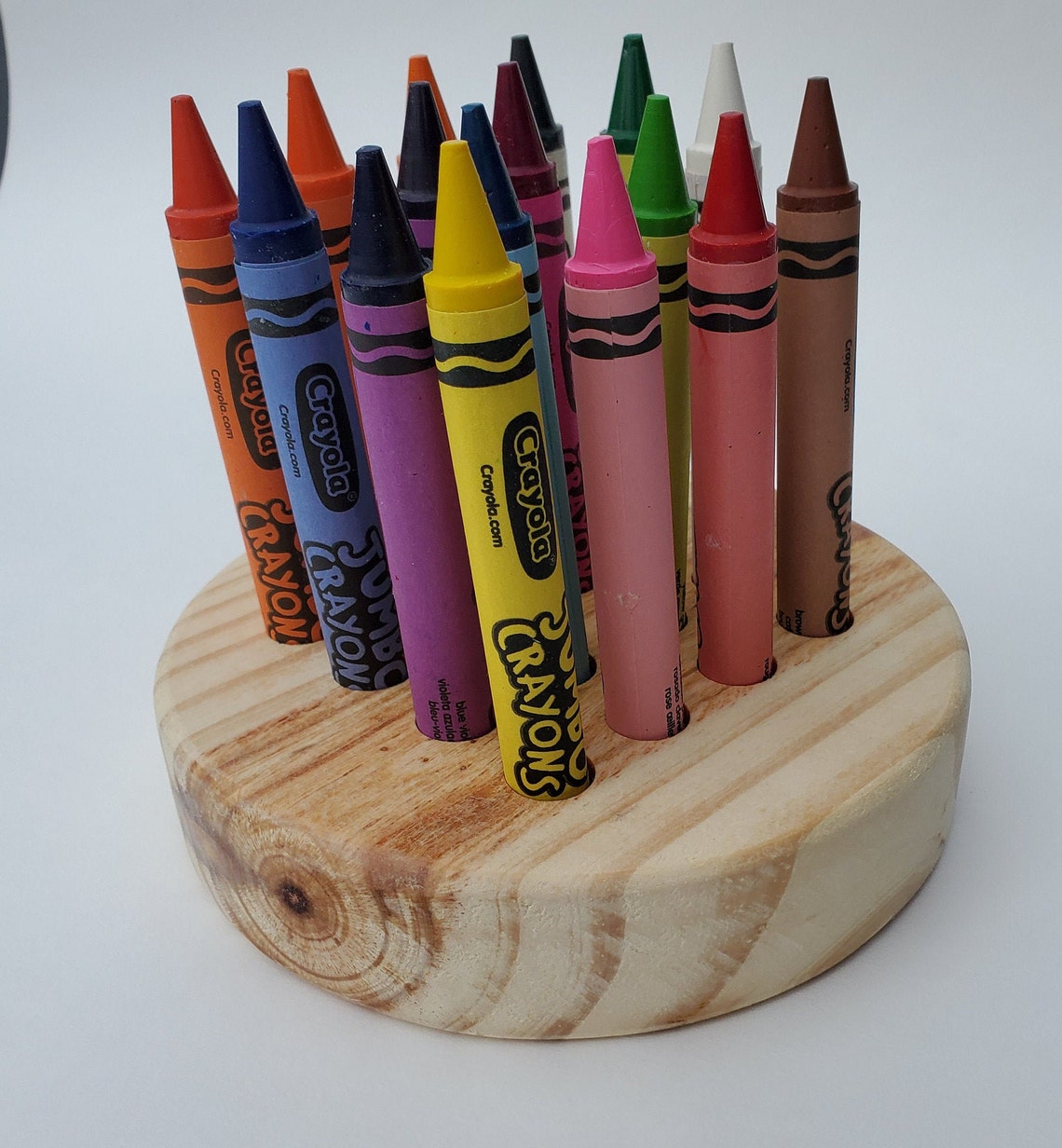 Wooden Crayon Holder for 16 Jumbo crayons Etsy