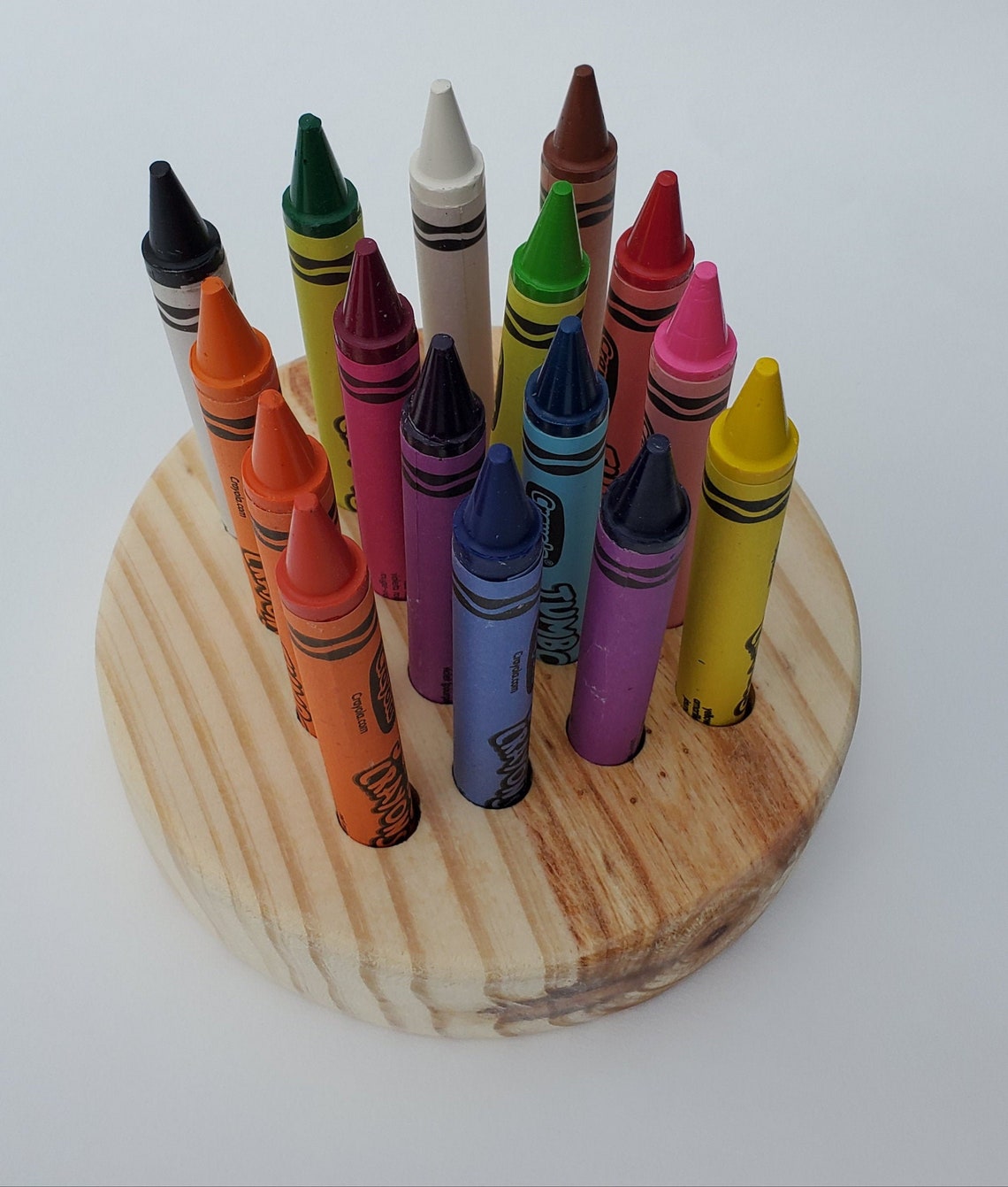 Wooden Crayon Holder for 16 Jumbo crayons Etsy