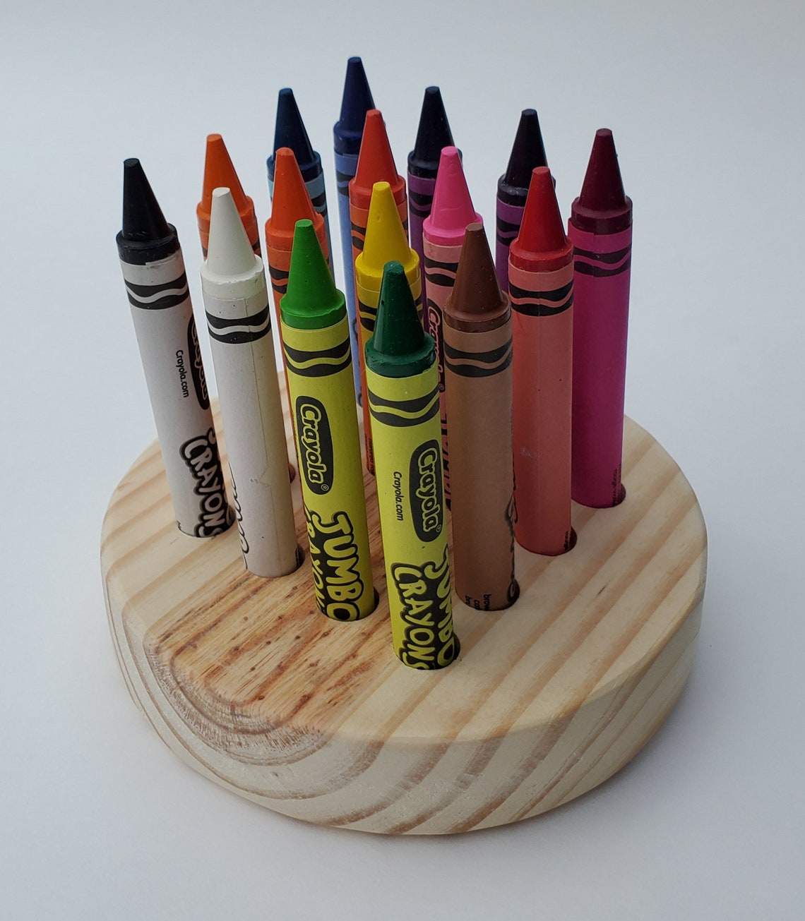 Wooden Crayon Holder for 16 Jumbo crayons Etsy