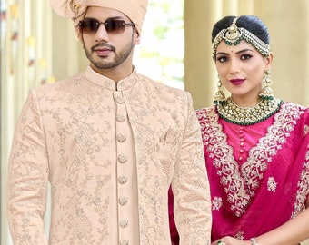 Mens Indian Latest Design For Pitch Indo Western Sherwani Groom Wedding Party Wear Engagement Function Occasion Ethnic Dress