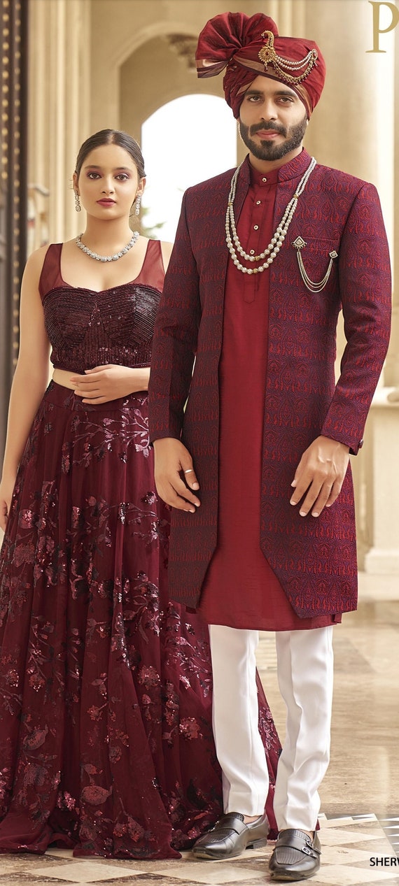 Sherwani red deals