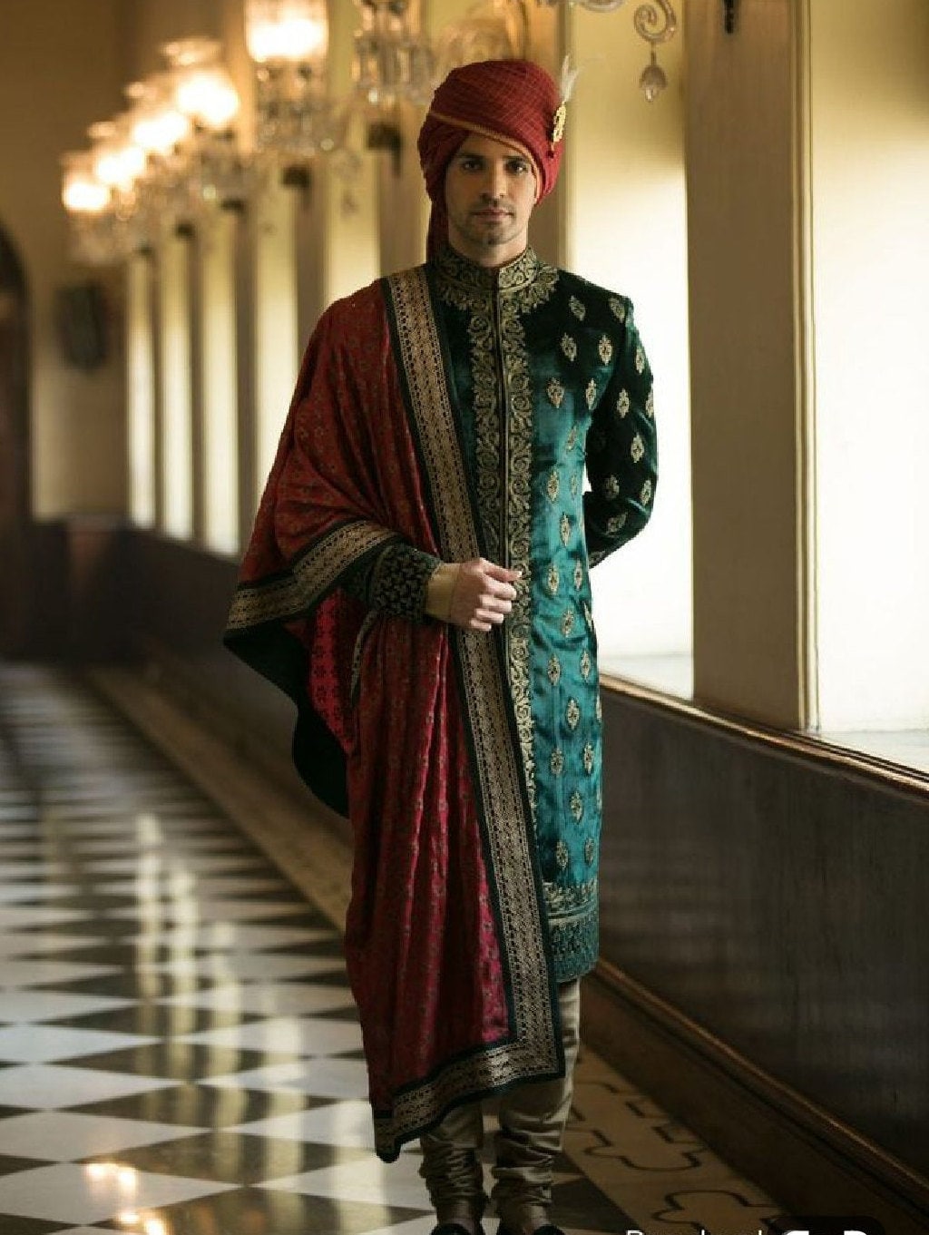 Velvet sherwani for groom cheap