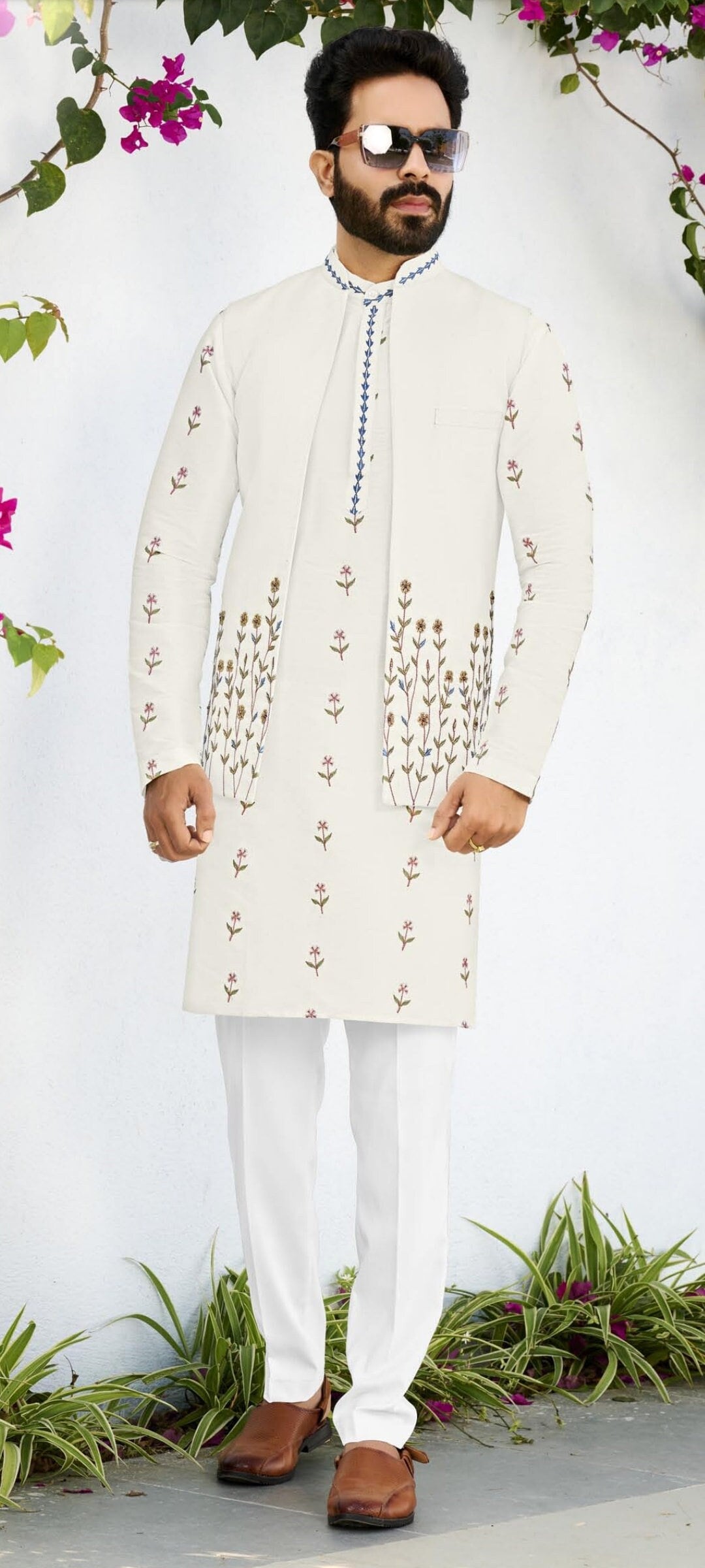 Party Wear Wedding Function Kurta Pajama Jacket Buy Mens Indian
