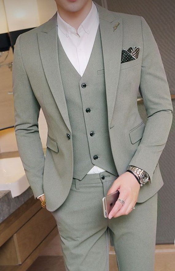 Manfinity AFTRDRK Men Solid Knot Front Blazer & Suit Pants | SHEIN USA
