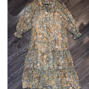 Free People "Feeling Groovy" Floral Boho Maxi Dress Size Small (319) image 1