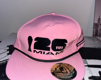 FIFAワールドカップ2026 ピンク マイアミブランド スナップバックハット フラットブリム - (B35)