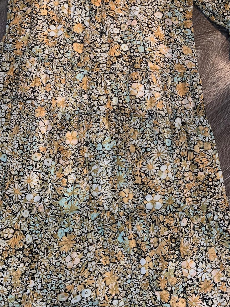 Free People "Feeling Groovy" Floral Boho Maxi Dress Size Small (319) image 3
